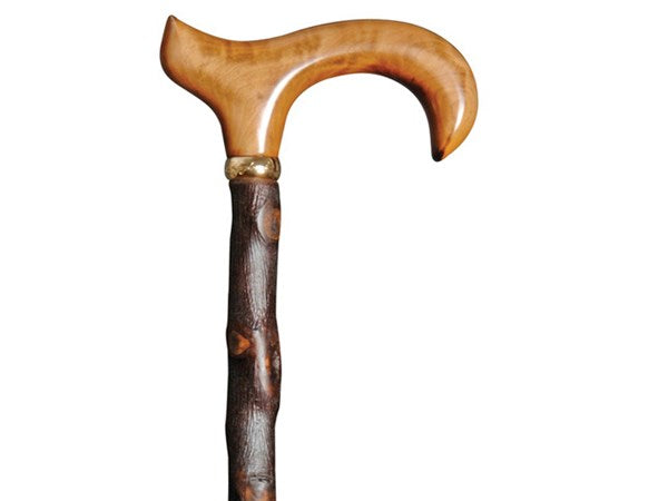 Genuine Maple Country Derby Cane on Rustic Heirloom Shaft