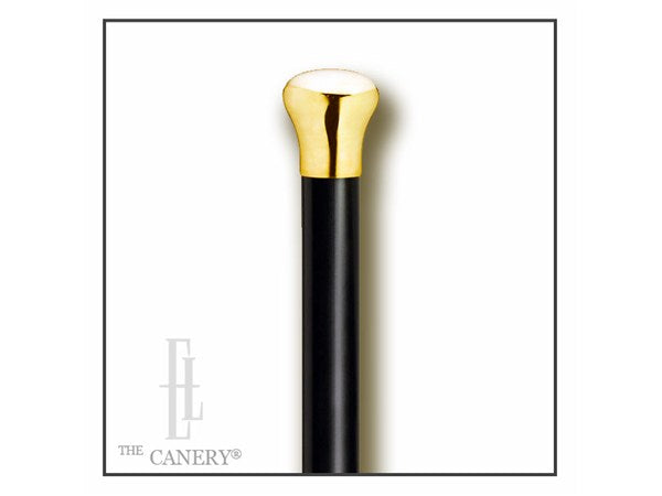 Solid 14K Gold Cap Walking Stick on Genuine Ebony Shaft