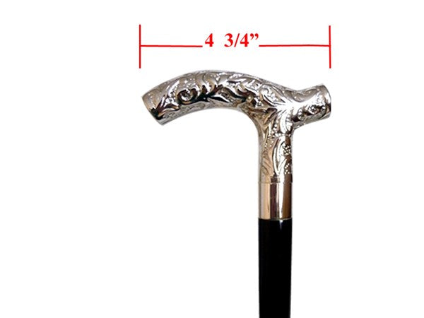 Silver Embossed Brass Derby Cane