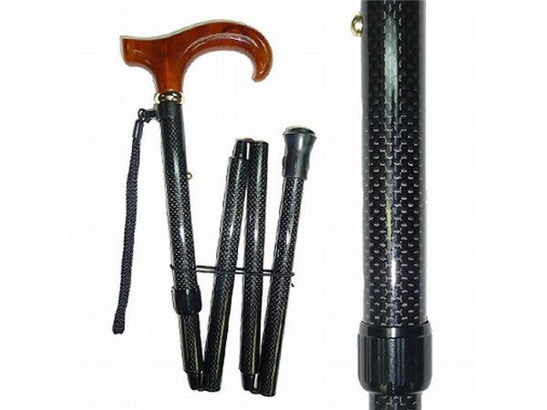 GT-TT Adjustable Carbon Fiber Folding Travel Cane