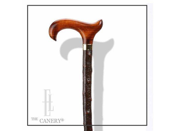 Genuine Blackthorn Walking Cane with Derby Handle