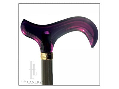 Classic Folding Metal Cane with Designer Acrylic Marbled Handle