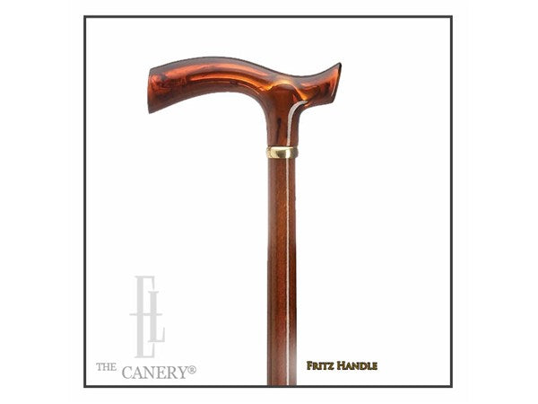 Amber Acrylic Handle Cane in Derby or Fritz style