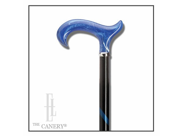 TITANIC BLUE Acrylic Derby Handle Cane