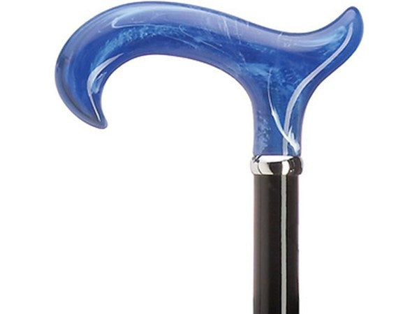 TITANIC BLUE Acrylic Derby Handle Cane