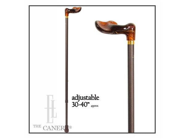 Amber Palm Grip Adjustable Height Cane