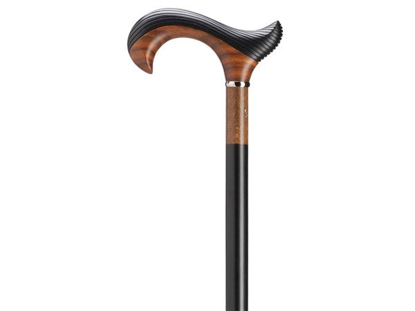 GROOVE Striated Derby Handle Cane