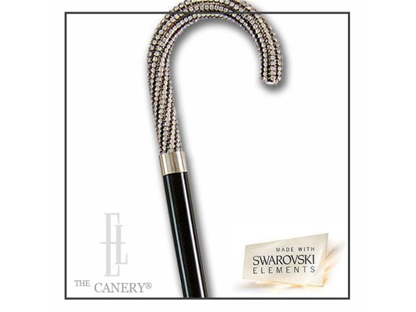 Swarovski Elements Encrusted Crook Handle Cane