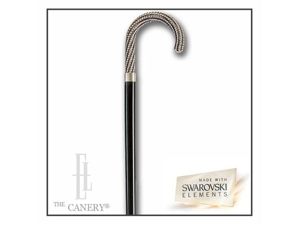 Swarovski Elements Encrusted Crook Handle Cane