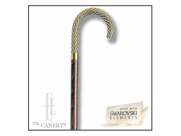 Swarovski Elements Encrusted Crook Handle Cane