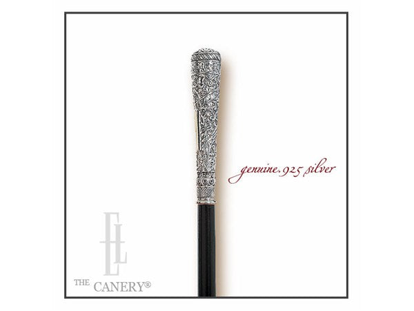 Edwardian Genuine .925 Silver Scepter Walking Stick