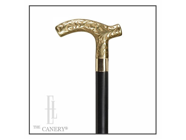 Embossed Brass Derby Cane