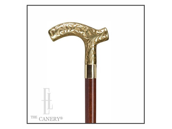 Embossed Brass Derby Cane