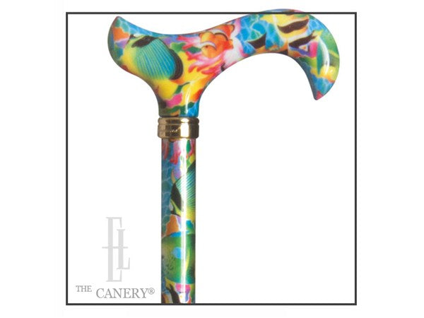 Exotic Adjustable Fashion Derby Cane in Assorted Animal Prints