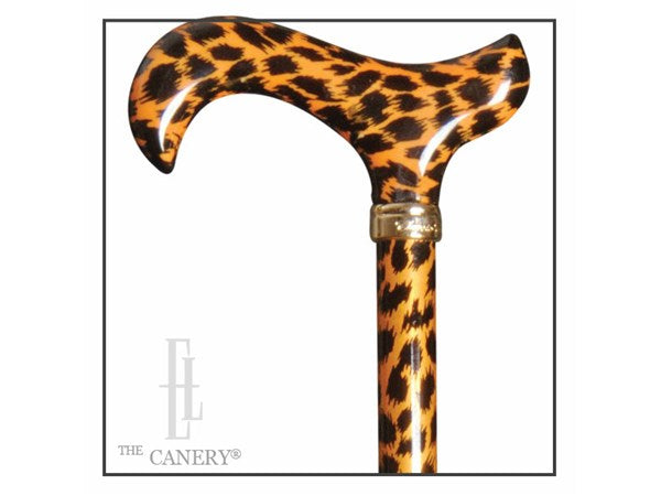 Exotic Adjustable Fashion Derby Cane in Assorted Animal Prints