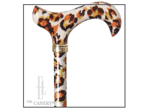 Exotic Adjustable Fashion Derby Cane in Assorted Animal Prints