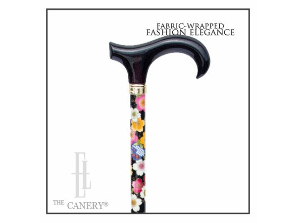 Fabric-Wrapped Fashion Elegance Derby Cane