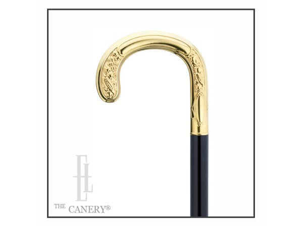 Horn of Prosperity 14k Gold Embossed Handle Cane