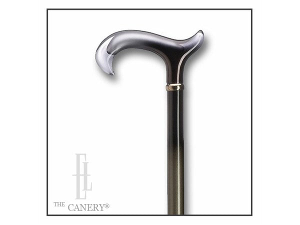 Luminescent Gray Acrylic Derby Handle Cane