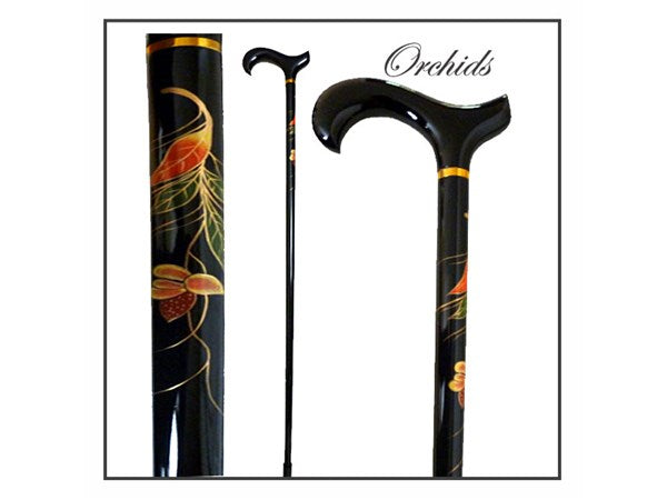 Hand Painted Floral Canes