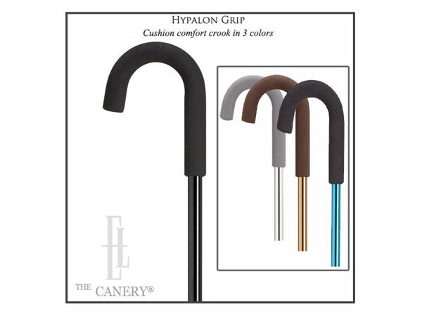 Ladies Adjustable Cushion Crook Cane with Hypalon Grip