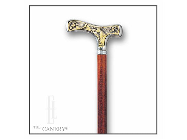 Legendary Mustang Carved Handle Cane