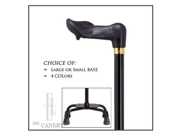 Quad tip Adjustable Cane with Palm Grip