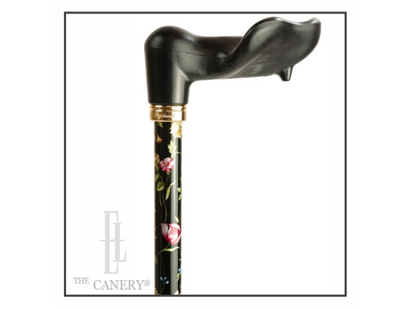 Black Floral Comfort Palm Grip