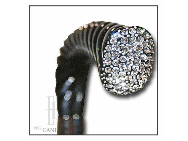 Pave Inset Swarovski Crystal Studded Evening Cane