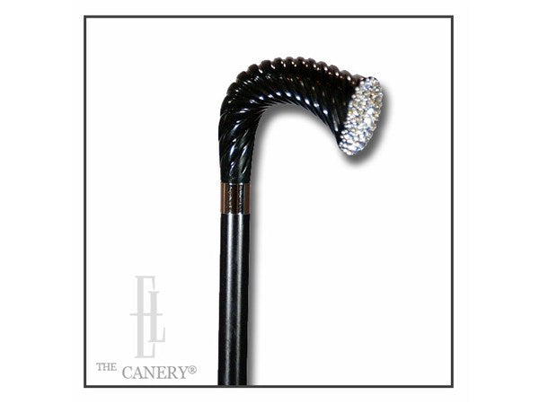 Pave Inset Swarovski Crystal Studded Evening Cane