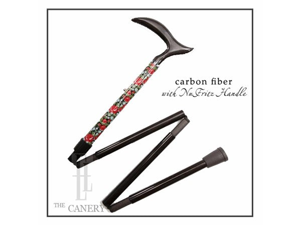 Rose Garden Carbon Fiber Folding Travel Cane