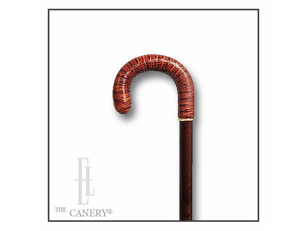 Savile Row Leather Handle Crook Cane