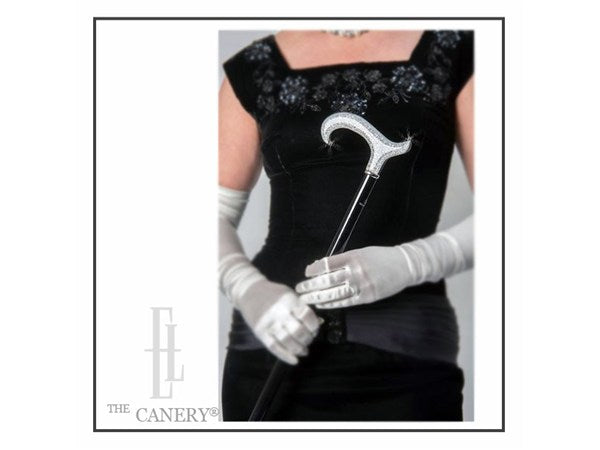 Silver Lamé Derby Cane