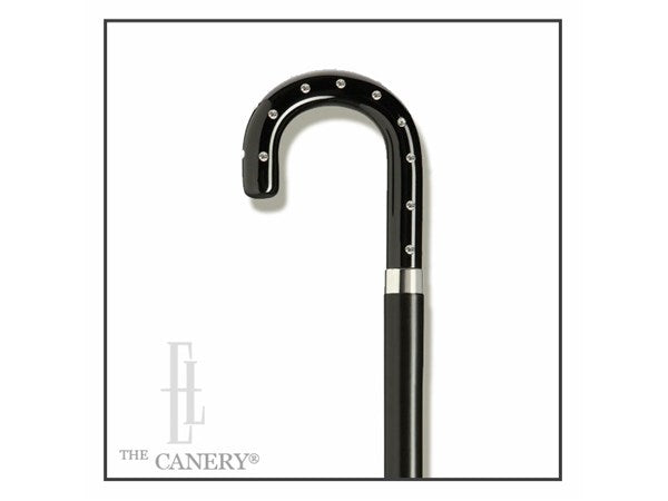 Rhinestone Crook Handle Walking Cane